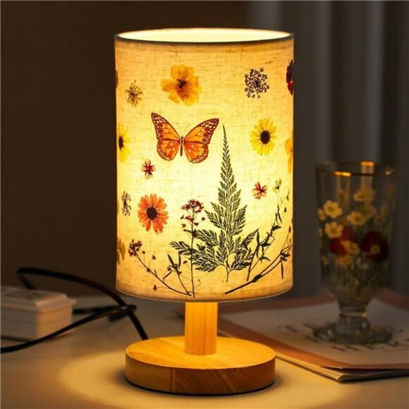 Flower Table Lamp LED Night Light Bedside Gift for Mom Wife Women Decor - Picture 1 of 7